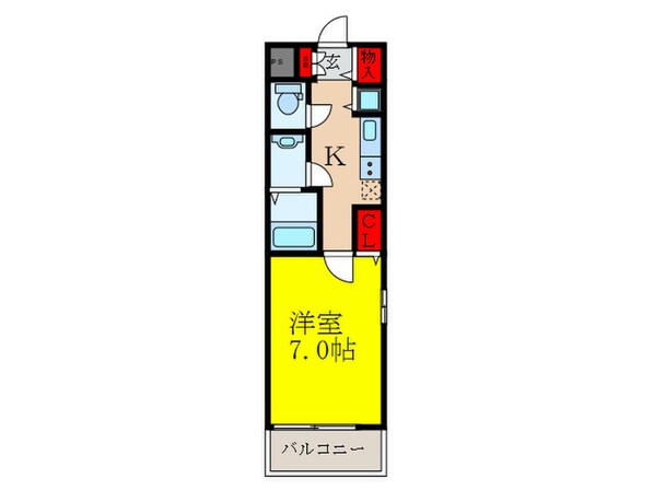 プルメリア江坂の物件間取画像